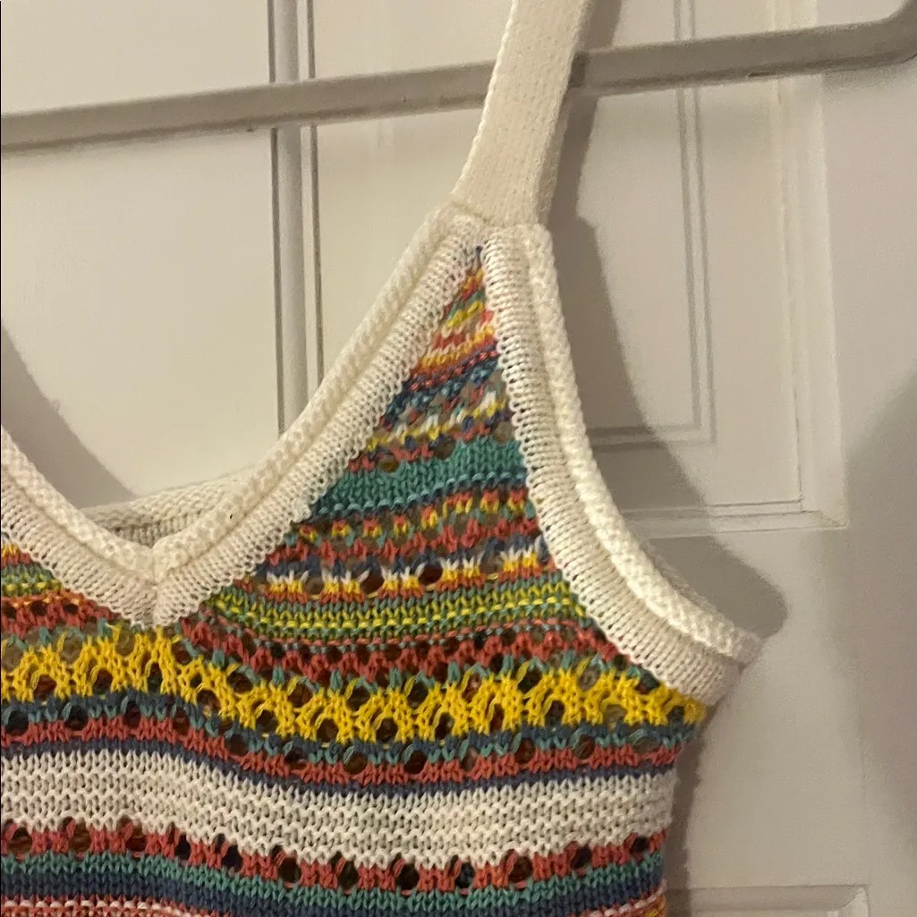 Debut Colorful Striped Crochet Crop Top - Image 5