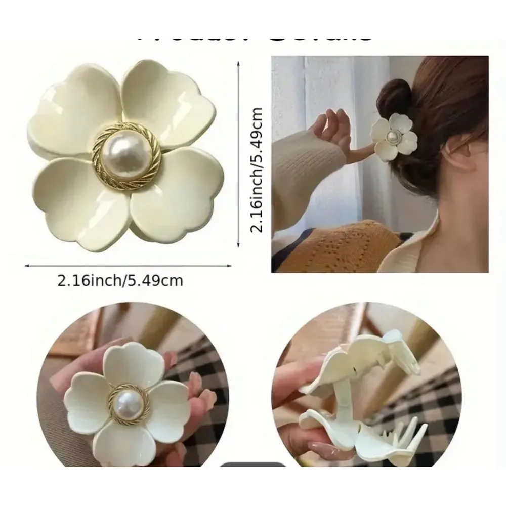 Women 3 Unbranded Hair Accessories One Size White Gold - Image 3