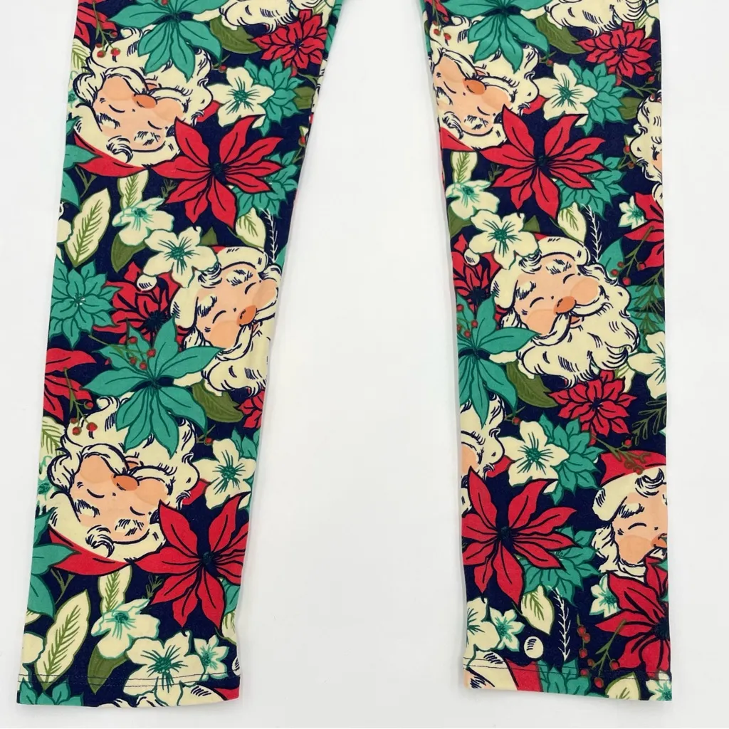 LuLaRoe Christmas Leggings Santa Faces Holiday‎ One Size - Image 7