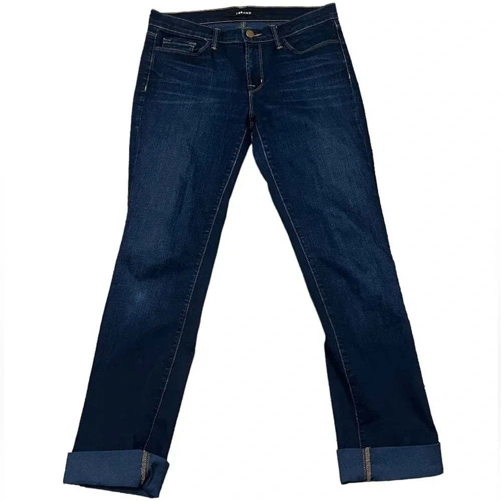 J Brand Dark Wash Low Rise Jeans Women’s Size 28 (30x31) Y2K Night Out Party - Image 2