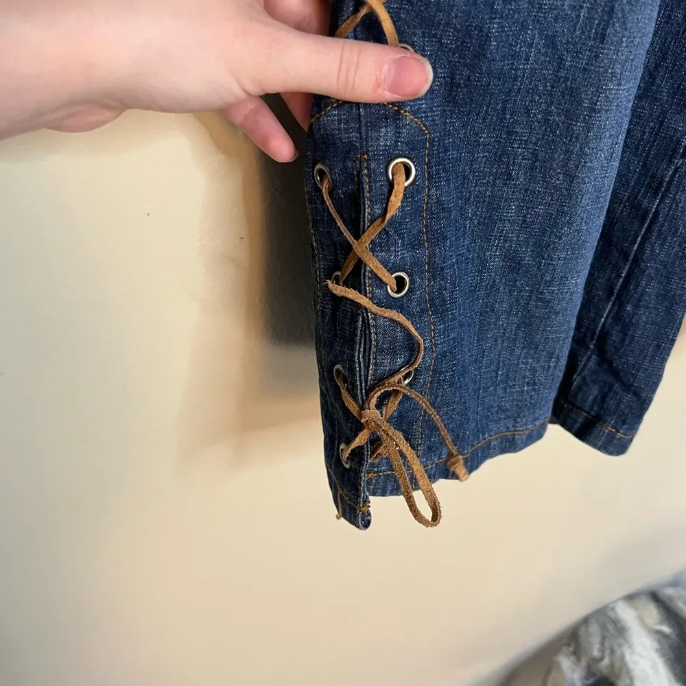 Y2K vintage Zana Di Lace Up Side Jeans - Image 7