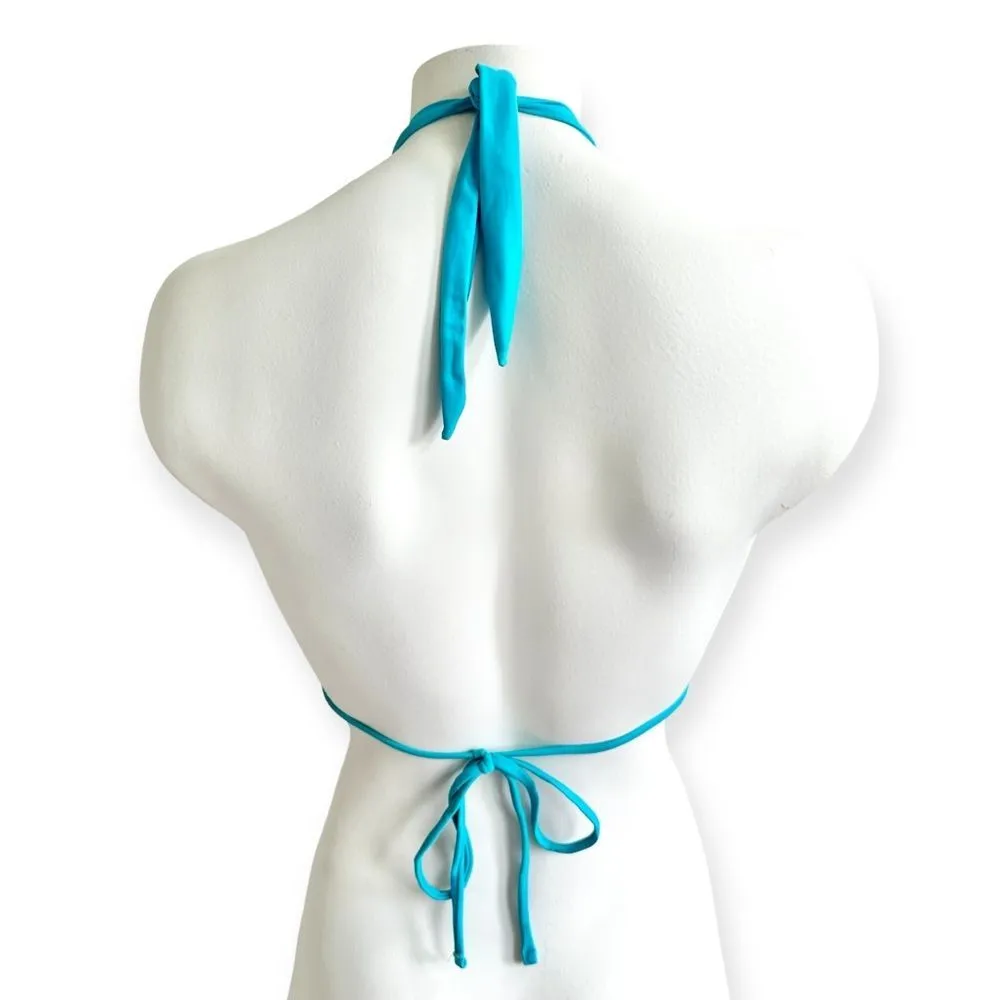 🔃Blue Crochet Bikini Swimsuit Top Size M - Image 3