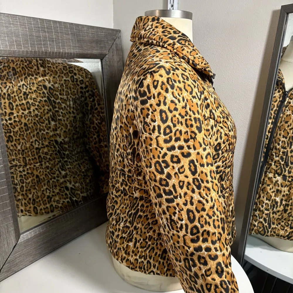 Vintage  leopard print coat for women size XL - Image 13