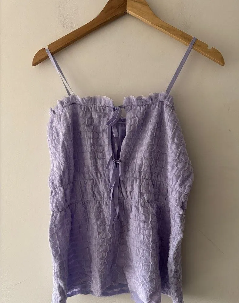 NEW!  Purple Smocked Tank Top - Image 6