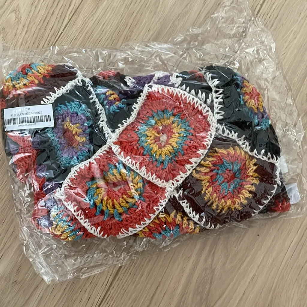 Lulus boho bae multicolored crochet tote Red - Image 5