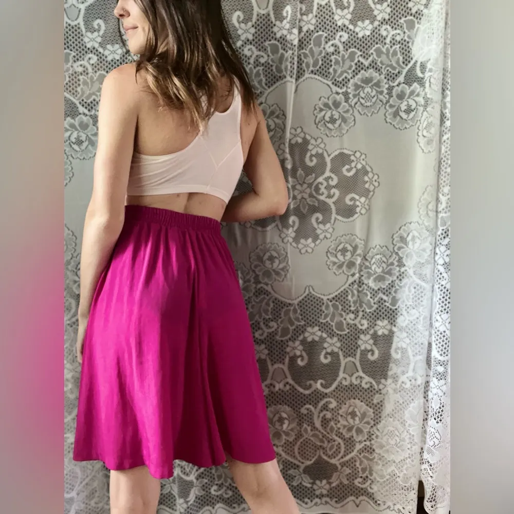 Vintage S.G. Sport Pink Culottes Shorts Elastic Waist Casual Shorts Size Medium - Image 6