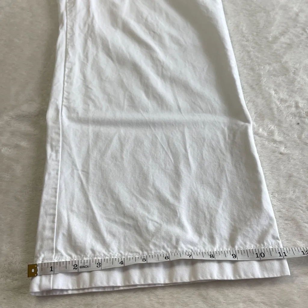 Gap Outlet‎ Straight Leg Chino Pants Womens Size 20 White Flat Front High Rise - Image 9