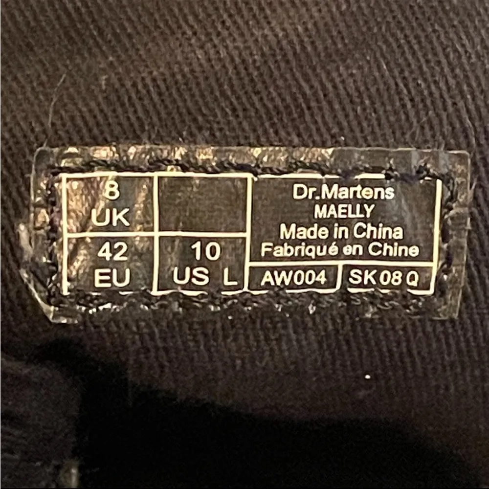 Dr Martens Maelly Women’s Black Canvas Ankle Boots Booties Lace Up Size US 10 - Image 11