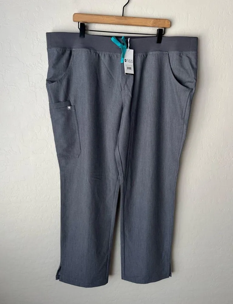 NWT Figs Kade cargo scrub pants graphite grey XXL - Image 6