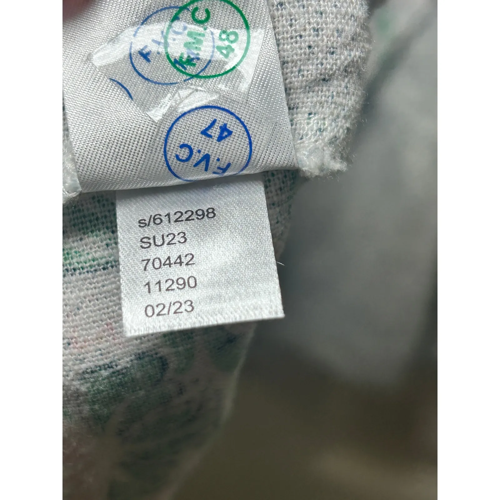 NWT LOFT Linen Floral Wrap Dress Ruffle Hem Short‎ Sleeve Casual Summer Size 2 - Image 6