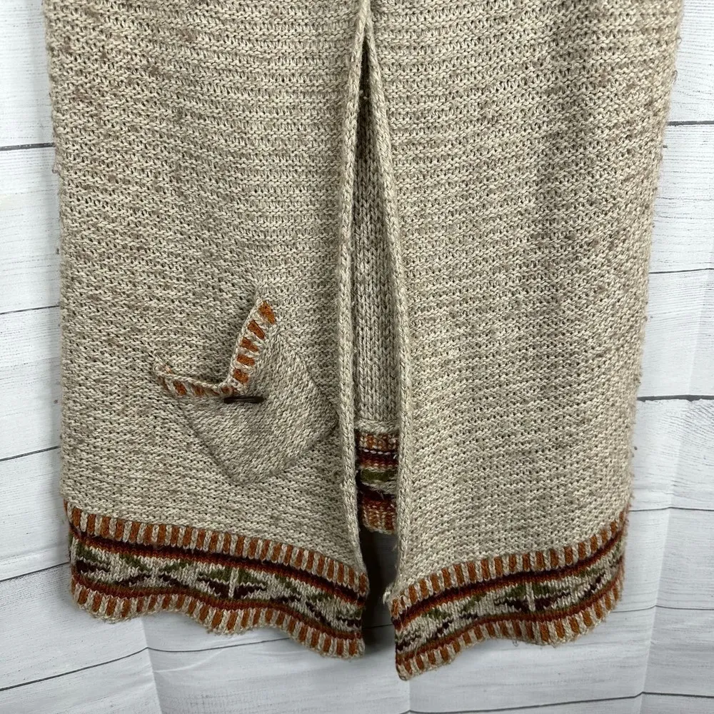 Royal Robbins Womens size Medium Mystic Fair Isle Wool Long Line Sweater Vest - Image 8