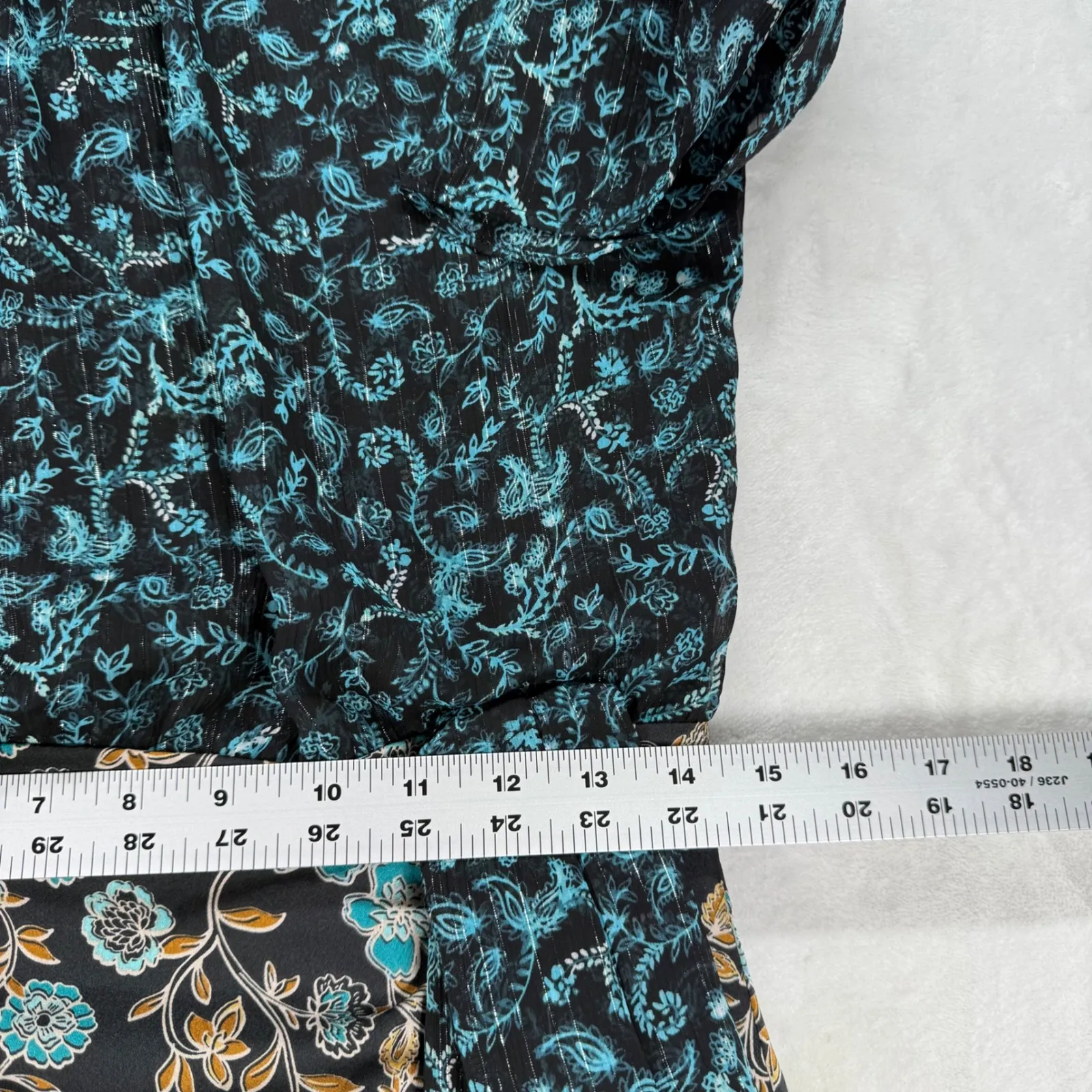 MISA Los Angeles Talia Mix Floral Mini Dress Ruffle Short Sleeve Party Dress S - Image 4