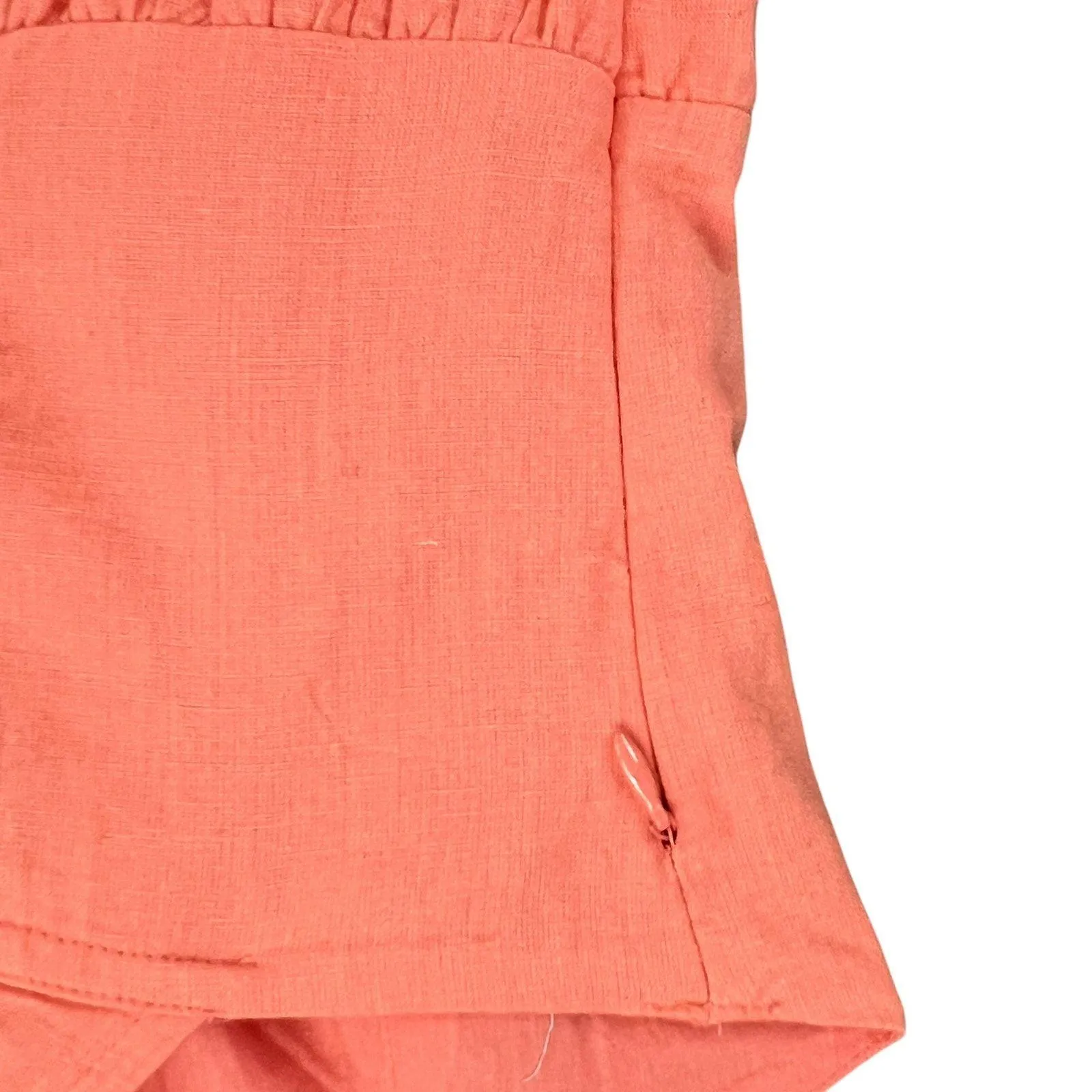 And Now This Maxi Dress Women L Peach Sweetheart Neck Cross Back Milkmaid Resort Orange Size L - Image 5