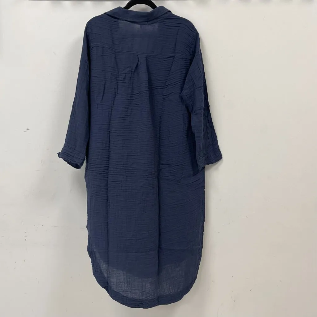 Sundry Anthropologie 3/4-Sleeve Navy Shirt Dress, Size XL - NWT - Image 4