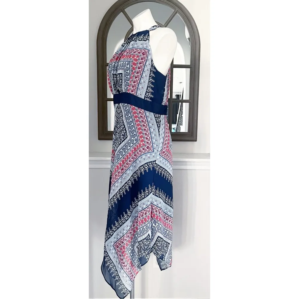 Sandra Darren Halter Sundress w/Handkerchief Hem, Size 16 - Image 3