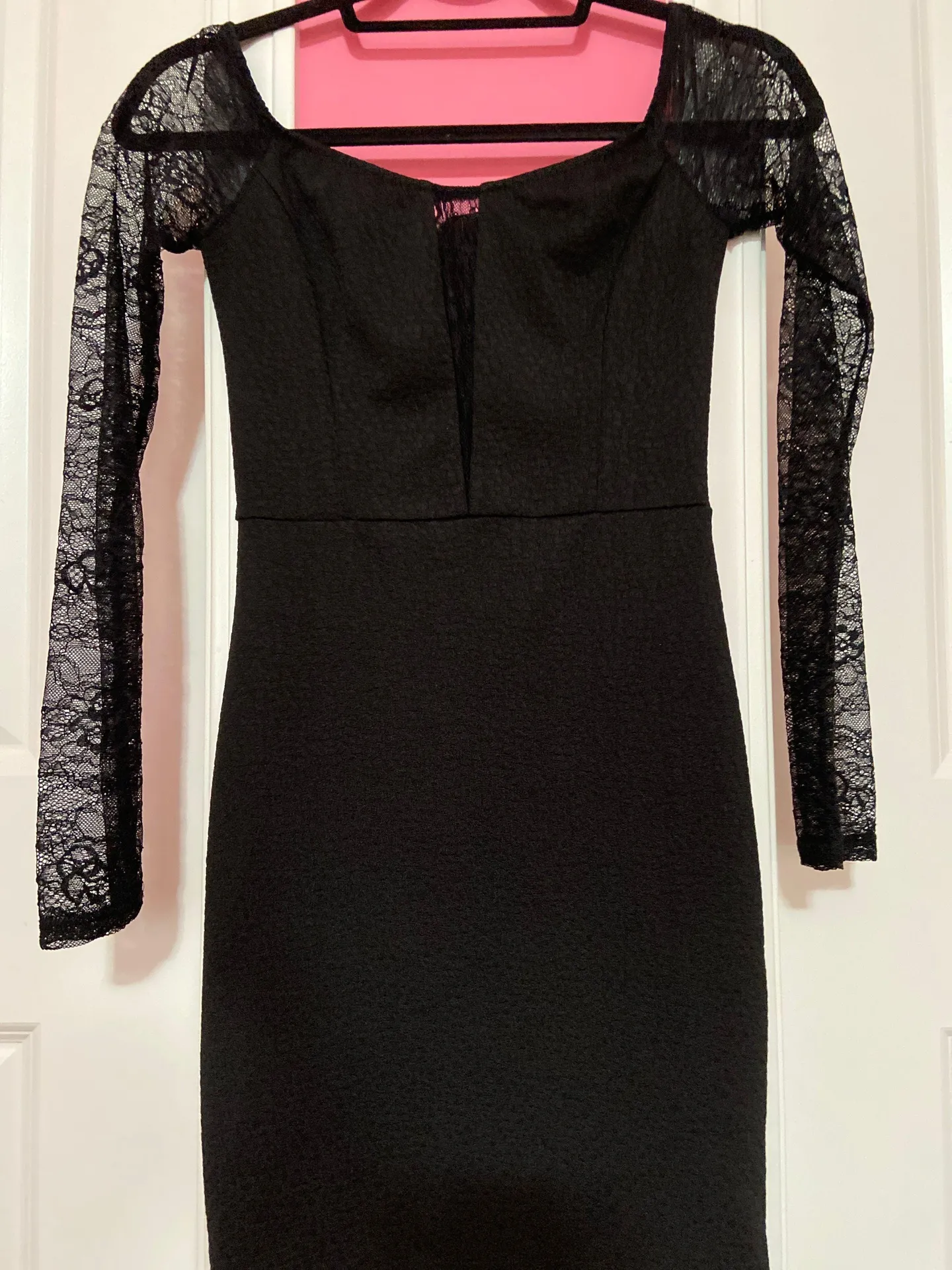 Lace Sleeve Dress - Image 2