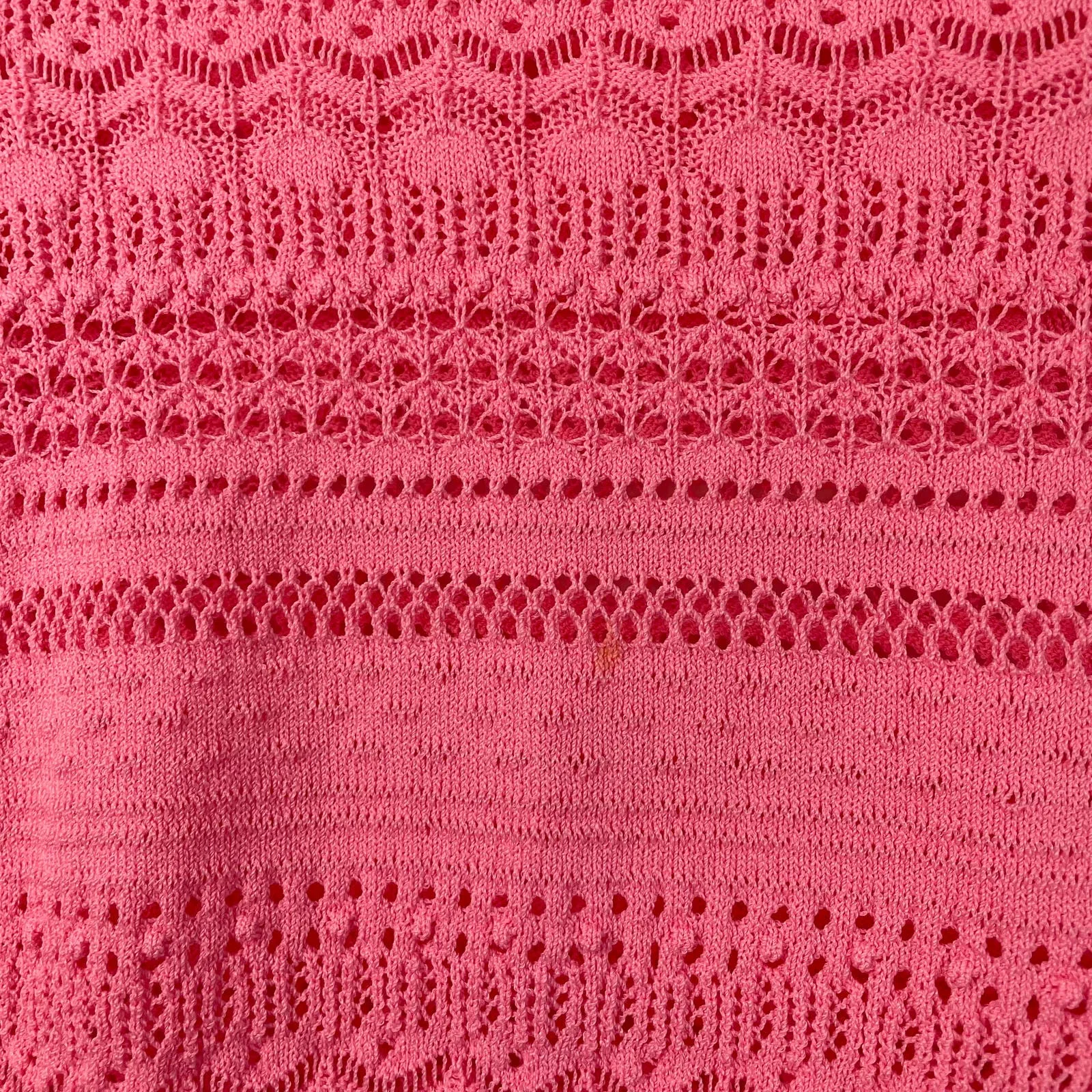 MISA Los Angeles Pink Crochet Long Sleeve Sweater - Image 9