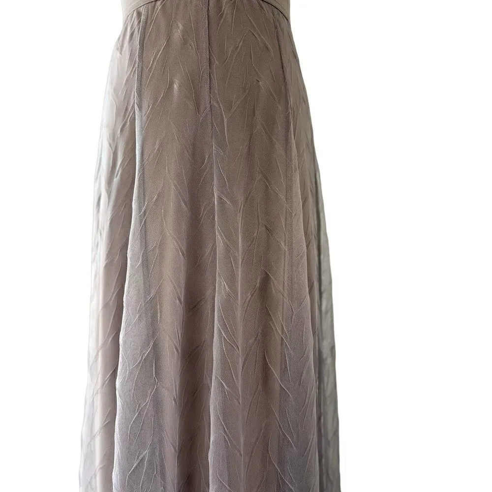 NIC + ZOE NWT MAXI ZIG ZAG TULLE SKIRT SIZE SMALL TAUPE - Image 3