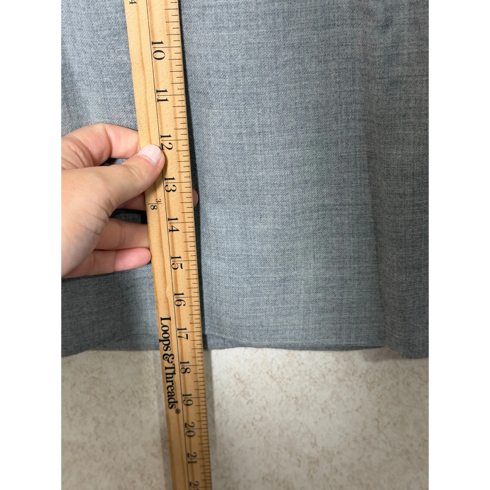 J. Crew Gray Wool Mini Skirt Scalloped Waist Size 6 Fall Winter Career Cute Prep - Image 4