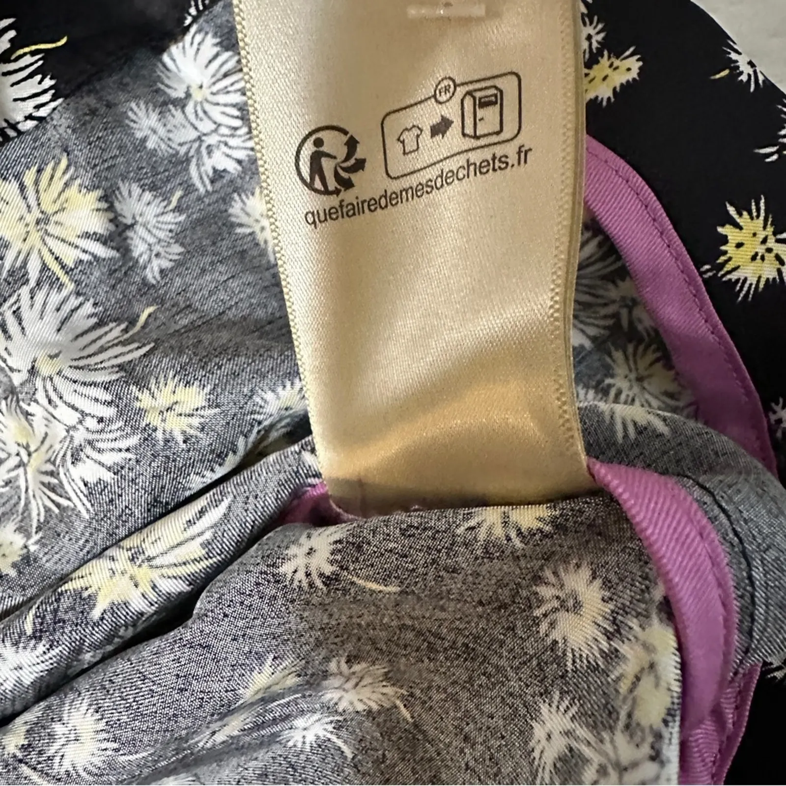 NWT Scotch & Soda Size L Black Yellow Floral Draped Blazer Belted Garden Girl - Image 6