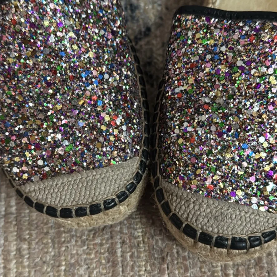 Free People Floral Espadrilles with Black Ribbon - Image 8