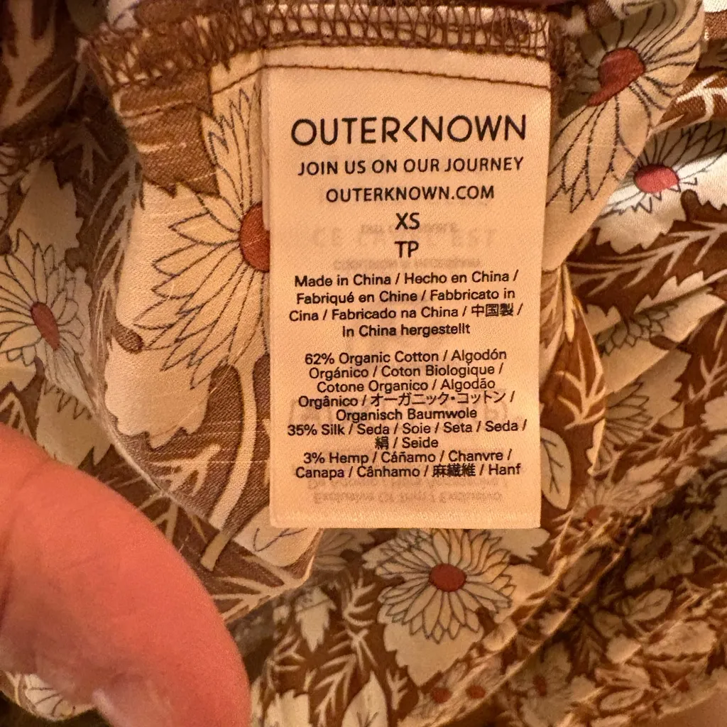 Outerknown Lulu Floral Wrap Dress in Cedar Zinnia - Image 6