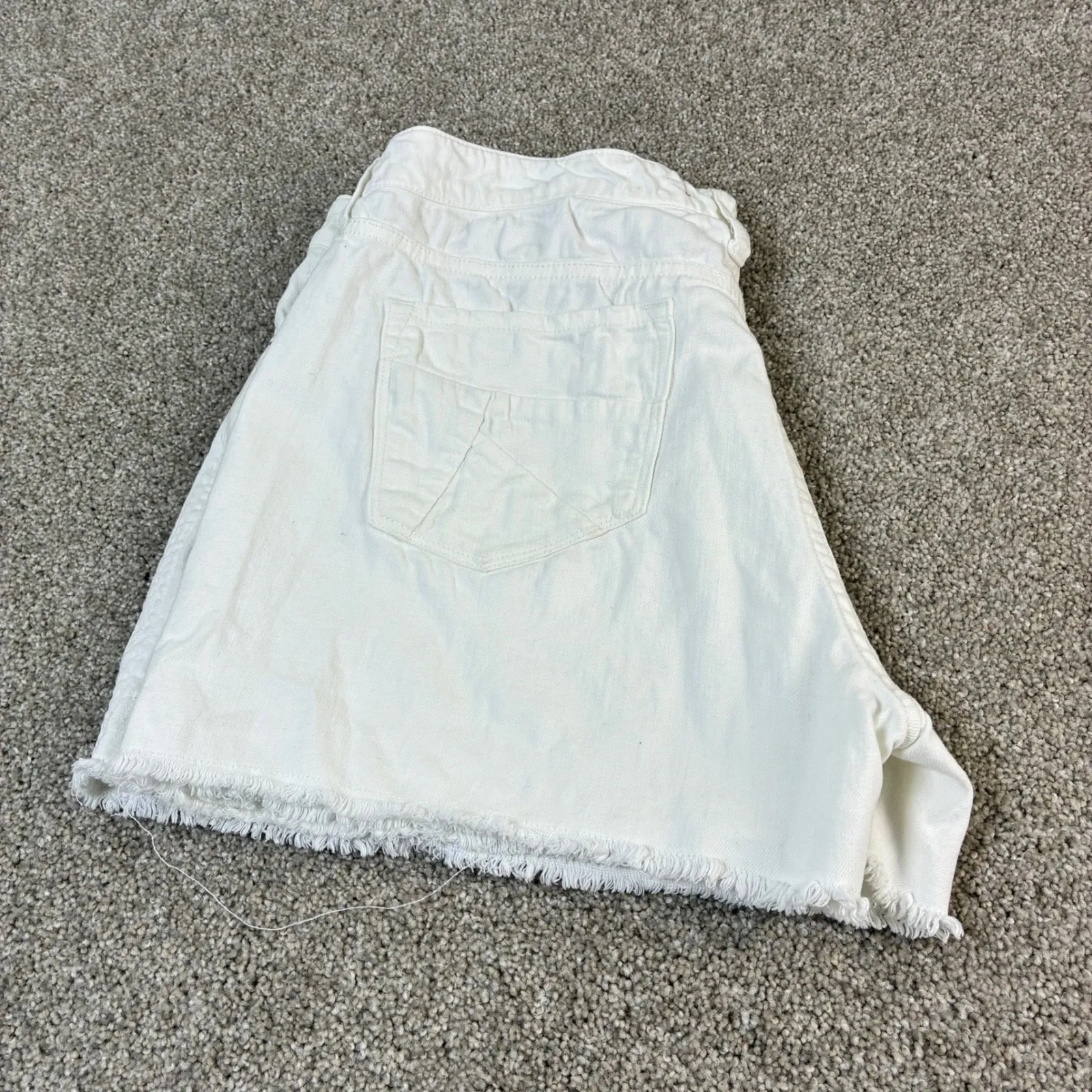 Dear‎ John White Denim Shorts Womens Size 30 Frayed Hem Casual Summer Festival - Image 7