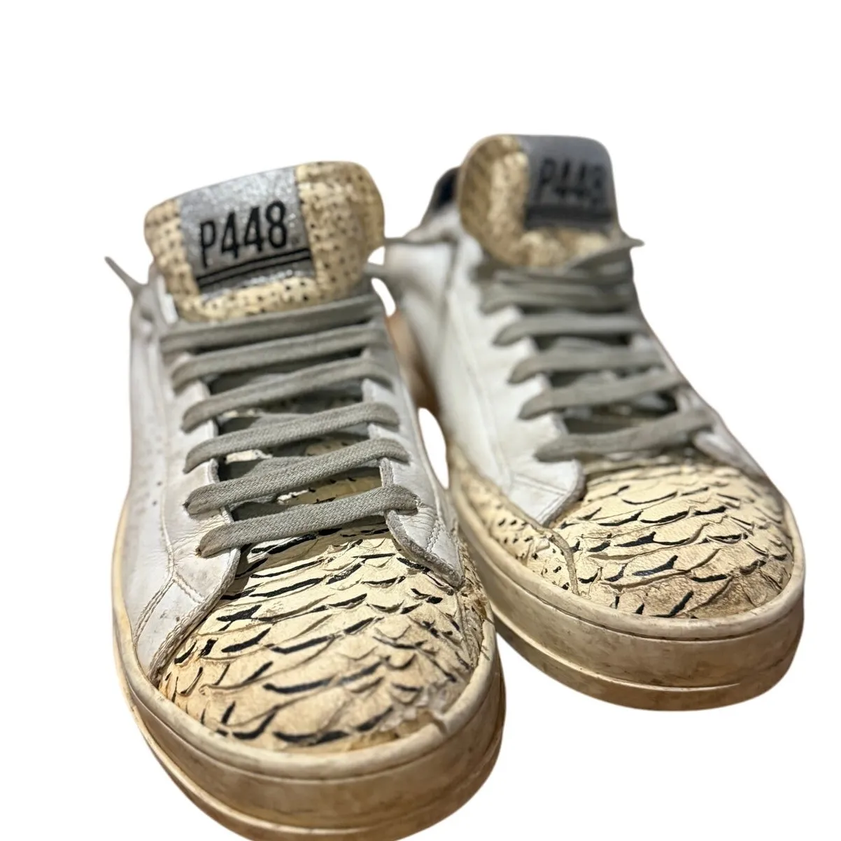 P448 Sneakers with Snake Skin Toe Sz. 38 - Image 10