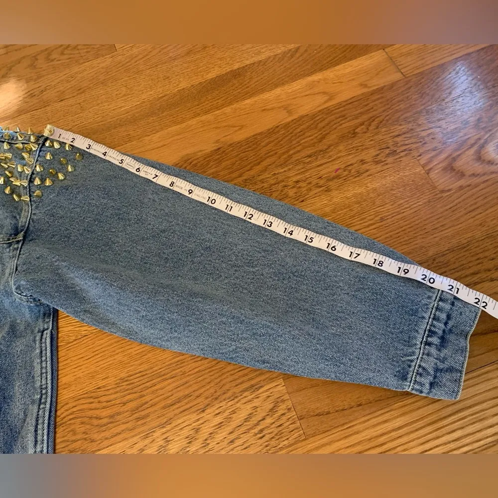 Boutique Jacket Blue B Studded denim jacket size M Size M - Image 11