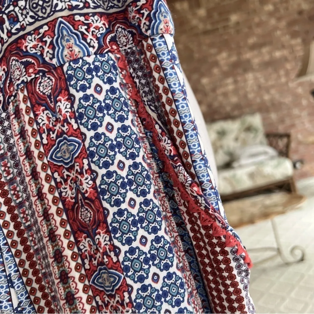 Shinestar  Stella Luce Blue Multi Cutout Crop Jumpsuit M (Jrs) - Image 7