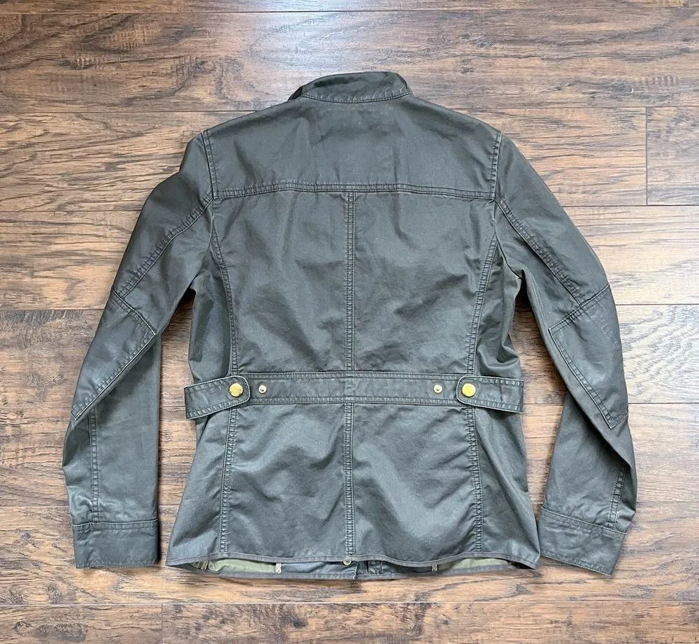 J Crew • Downtown Field Jacket waxed cotton canvas Mossy Brown olive green - Image 12