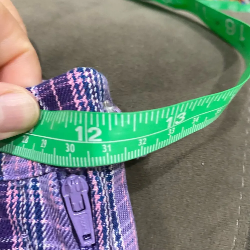 HOT TOPIC Womens Skirt Size XS Plaid Pleated Mini Punk Goth Pink Purple - Image 10