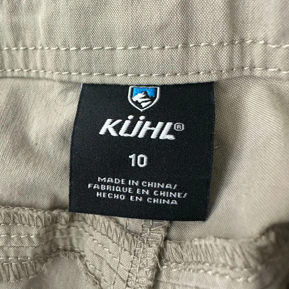 Kuhl Splash Shorts 3.5 Inch Inseam Khaki Beige Women's Size 10 - Image 4