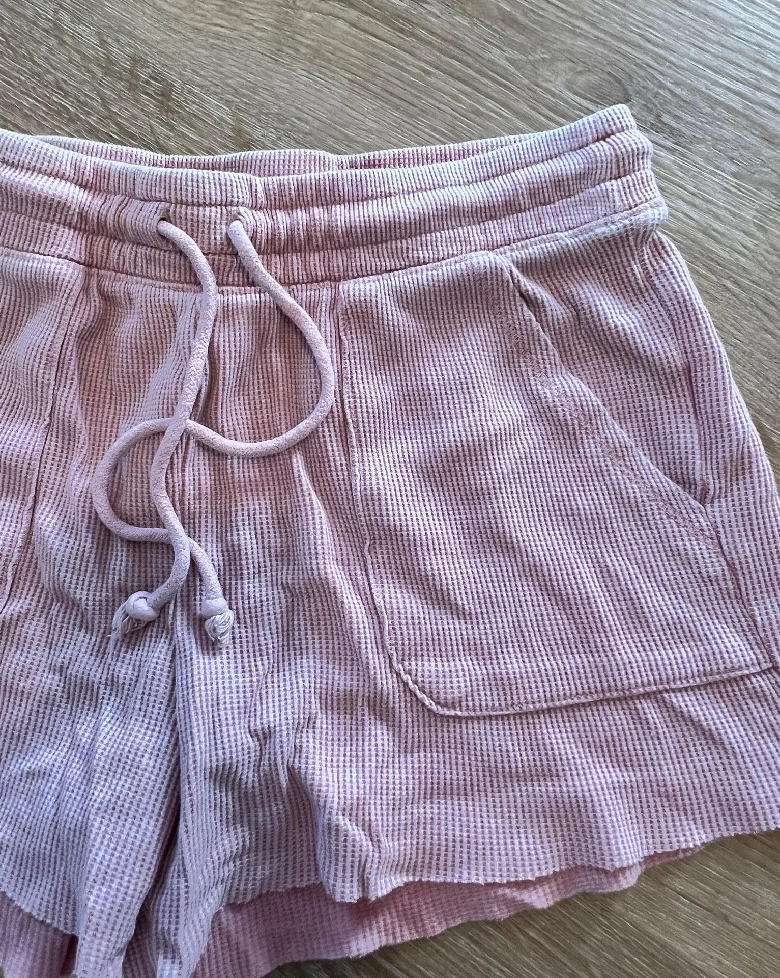 Pink Comfy Tie Shorts  - Image 3