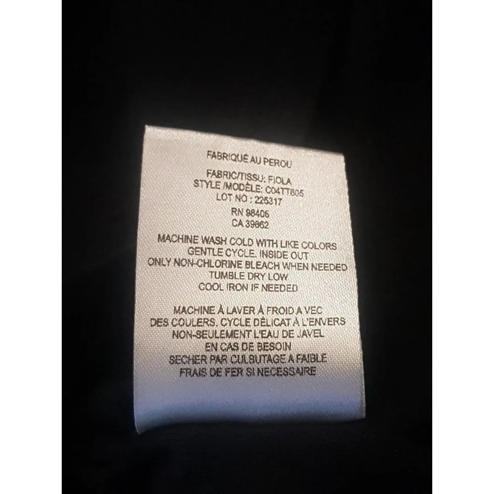 Theysken's Theory Dress Womens Sz Small Black Open back Pima Cotton Short Sleeve - Image 10