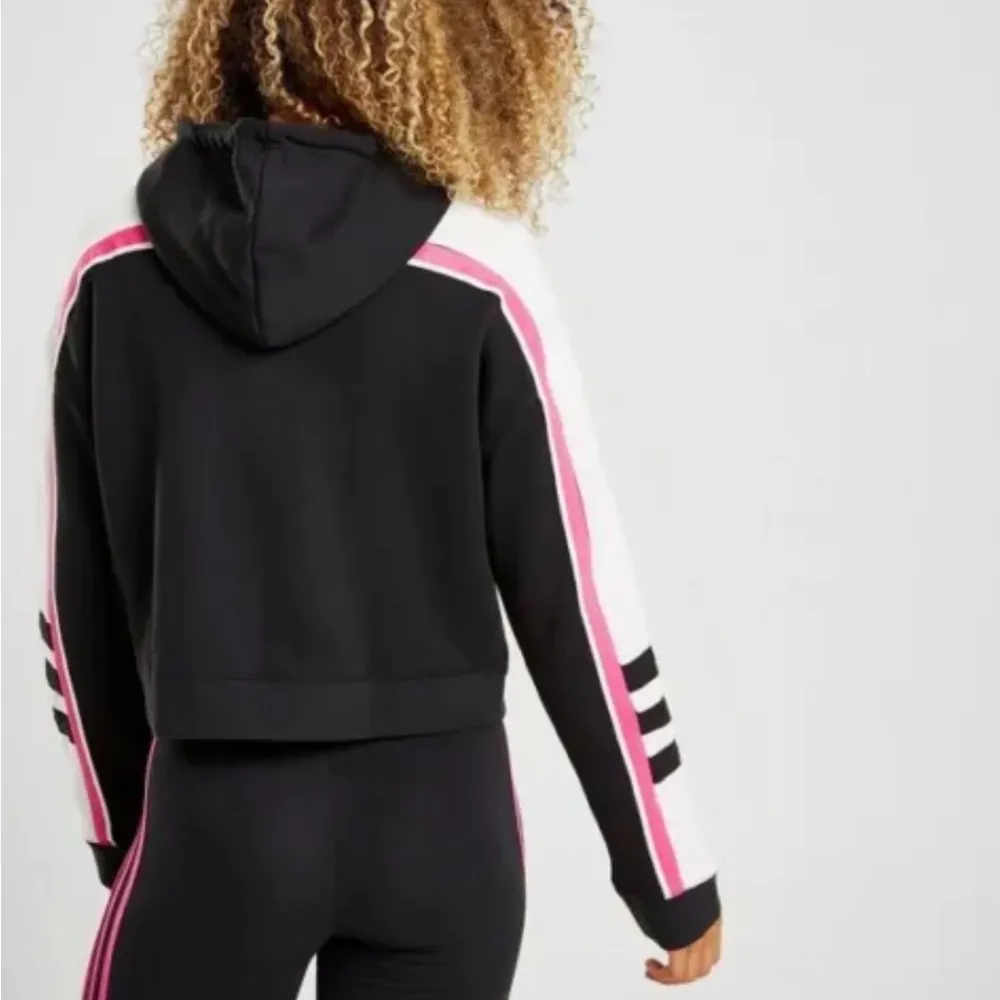 Adidas originals womens trefail cropped retro track hoodie long sleeve pullover - Image 3