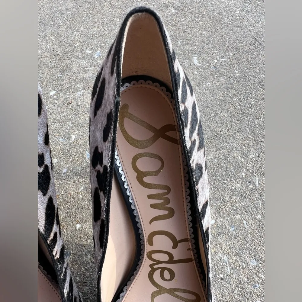 SAM EDELMAN High Heels Danna Dyed Cow Hair Animal Print Pumps Shoes Size 11 - Image 4