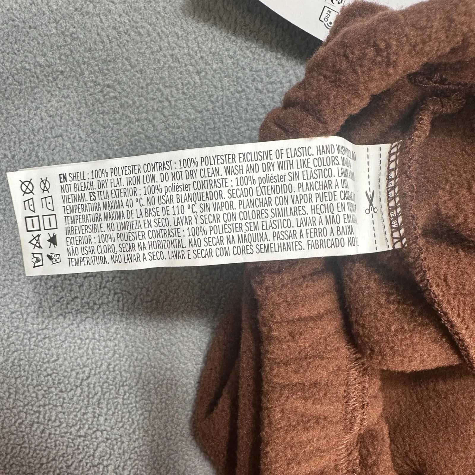 NWT Forever 21 Shorts Womens L Brown Bermuda Knit Lounge Fleece Font Drawstring - Image 7