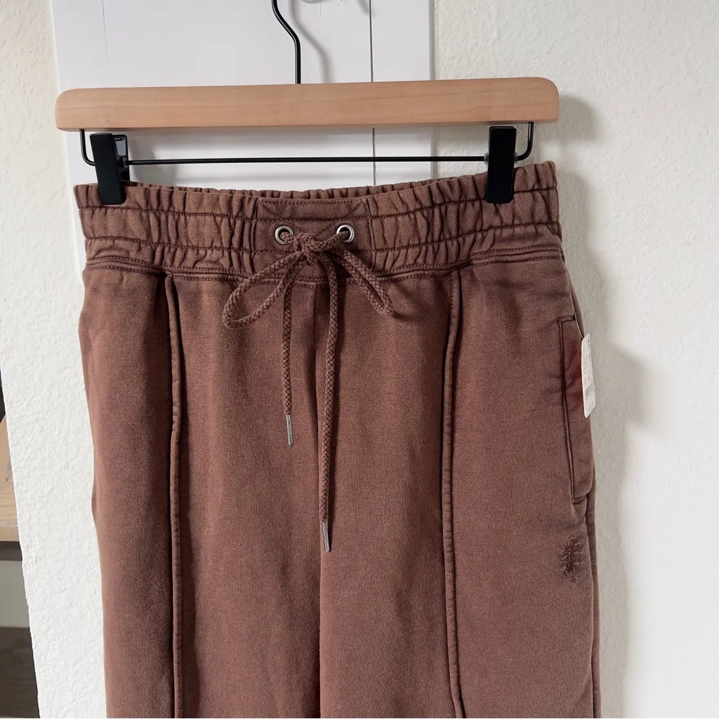 NWT Free People FP Movement Sprint To The Finish Straight Leg Pants in Brown - Image 6