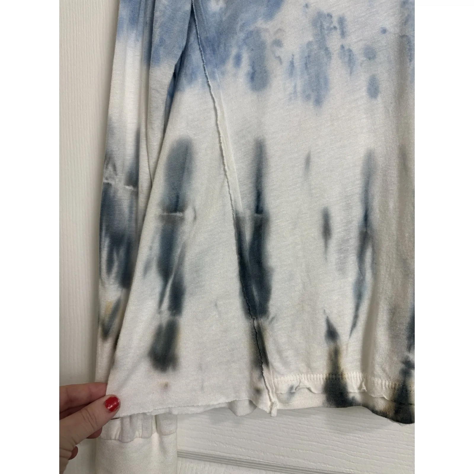 Young Fabulous & Broke Linen Blend Tie Dye Long Sleeve Top Size Small Beachy - Image 6