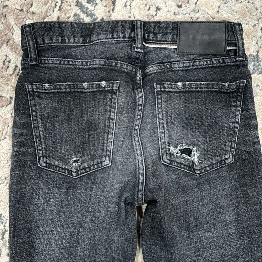 Moussy Vintage Cadet Li Howa Distressed Destroyed Cut off Skinny Ankle Jeans 26 Black - Image 7