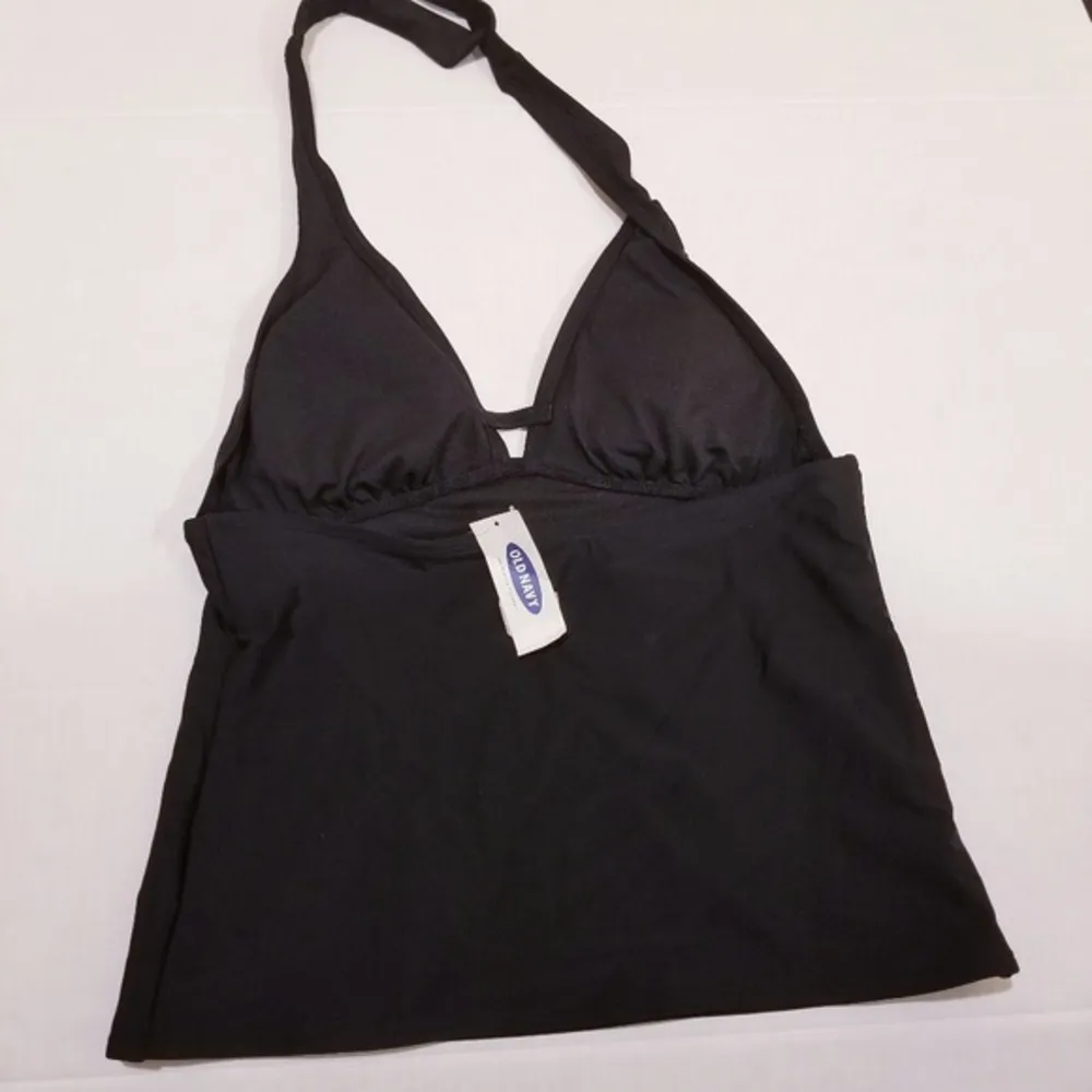 Old Navy Black Halter Tie Swim Top Small Petite - Image 7