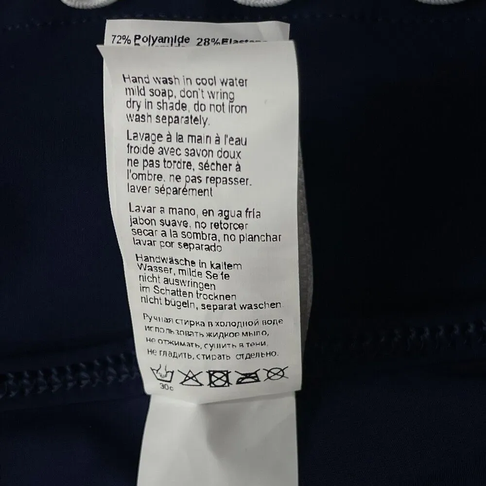 Profile by Gottex Palm Springs SZ 12 Swim Skirt Side Slit Ruffled UPF 50+ Blue - Image 10