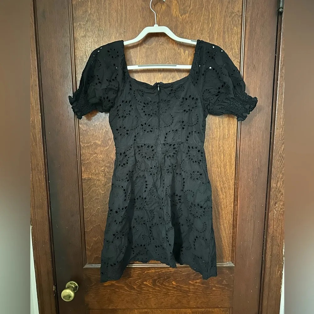7 for all Mankind black Eyelet dress, size S - Image 5