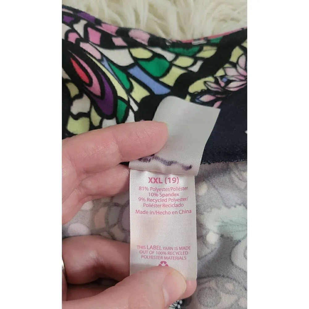 Nobo No Boundaries Tattoo Art Butterfly Flowers Print Leggings Pants XXL (19) Ju - Image 4