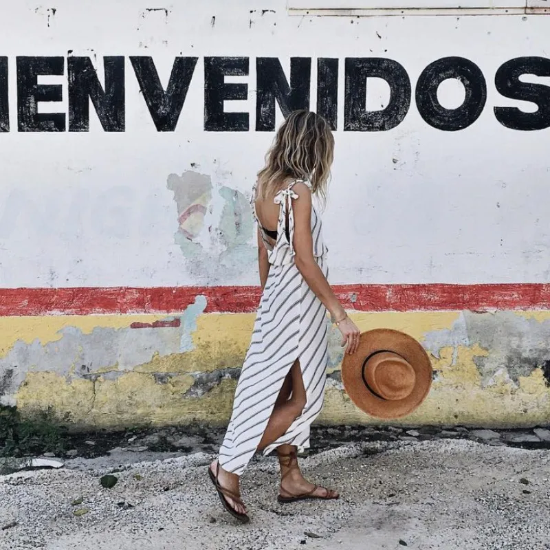 Revolve Faithful the Brand Islands Dress in Cape Town Stripe Print - Image 4