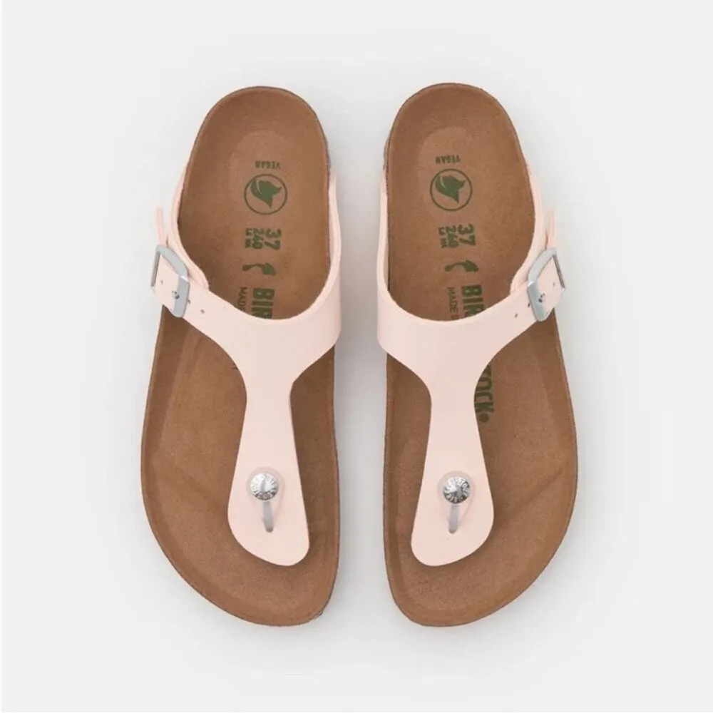 Birkenstock Gizeh Vegan Birko-Flor Birkibuc in Light Rose Pink - Image 7