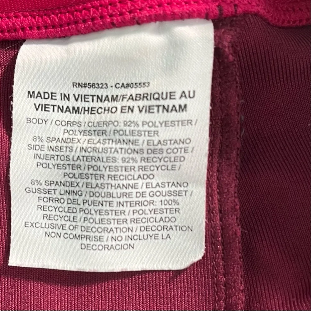 Nike Dri-Fit Running Capri Leggings Burgundy with Pink Women’s Size Small - Image 6