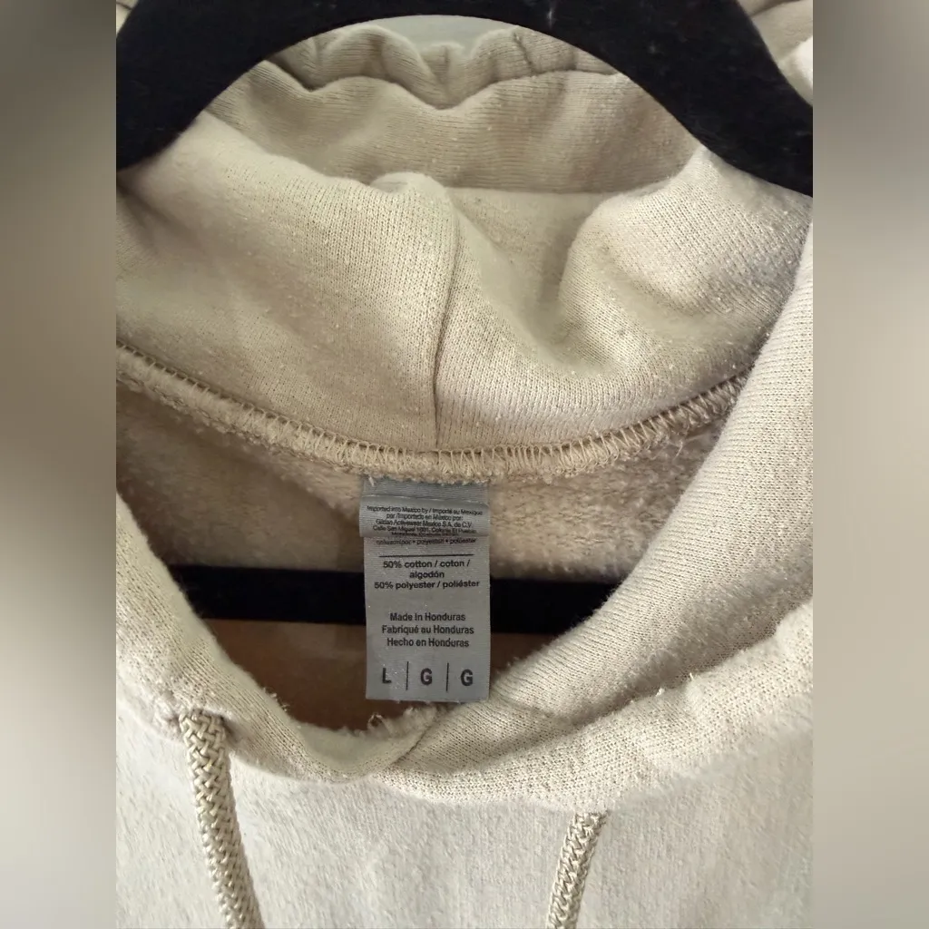 Delta Zeta Hoodie Tan Size L - Image 5