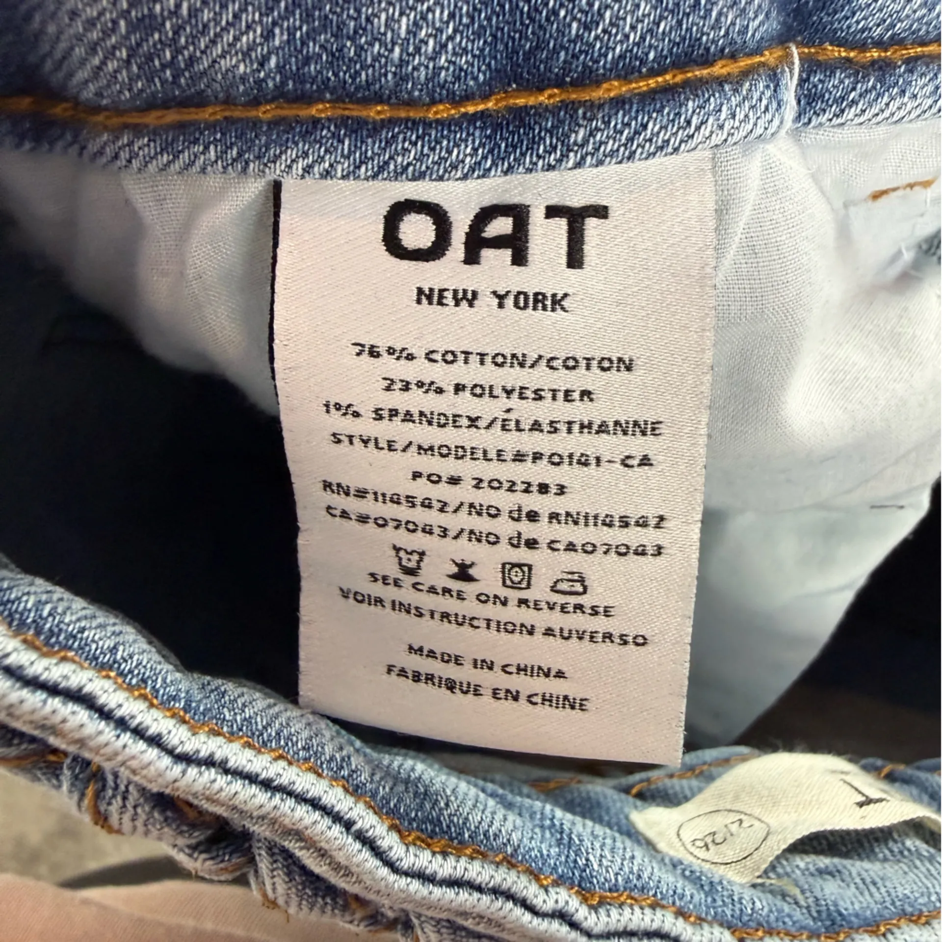 OAT New York Braided Waist Wide Leg Jean in Blue Size 2 or 26 - Image 6
